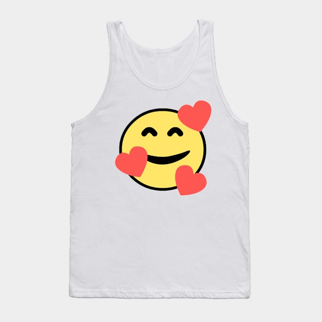 Hearts Valentine day emoticon Lover Valentines Day Tank Top by Crazy.Prints.Store